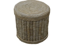 Braided Woven Jute Ottoman 2a